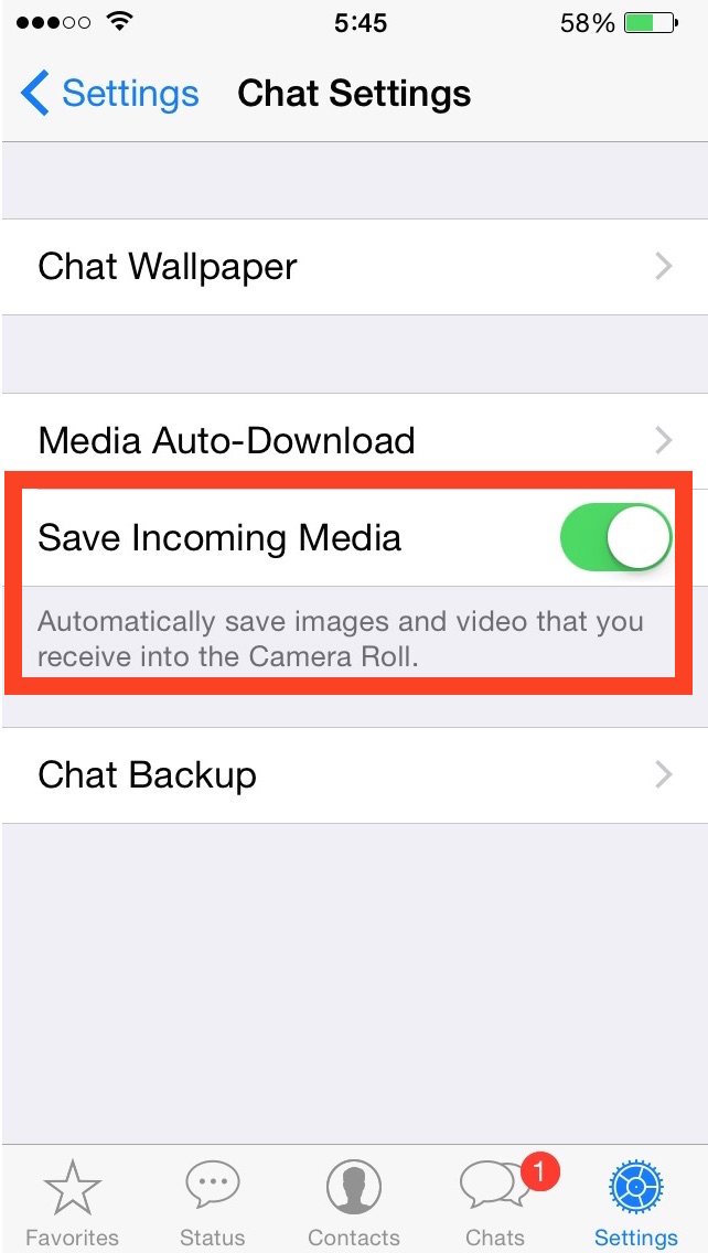 停止 WhatsApp 保存图片和视频到 iPhone