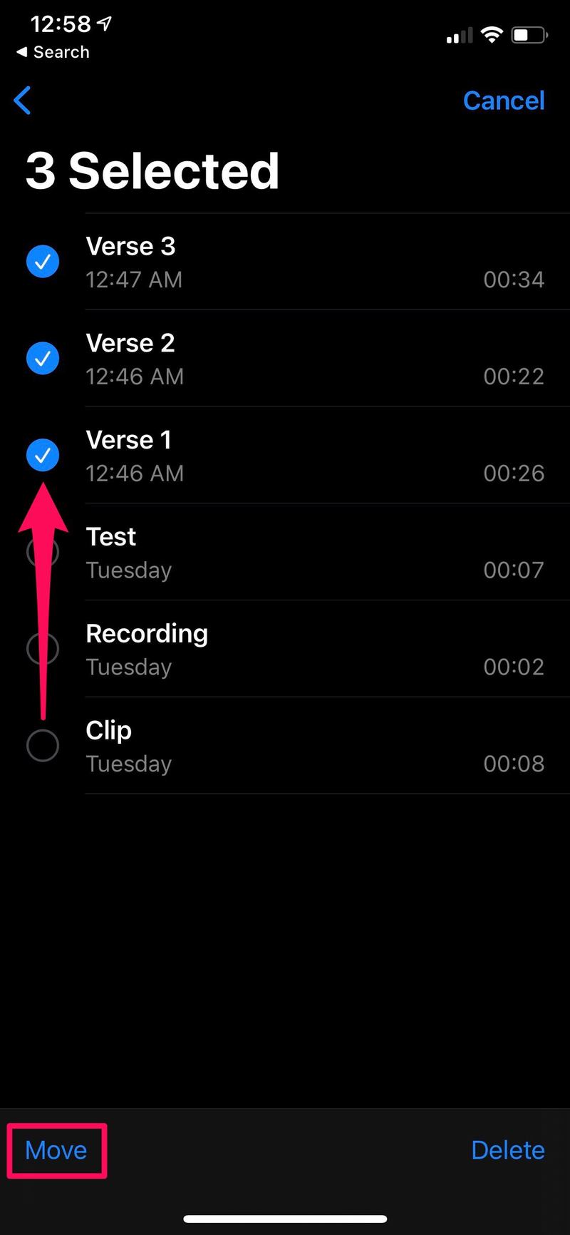 如何在 iPhone 上的文件夹中存储语音备忘录