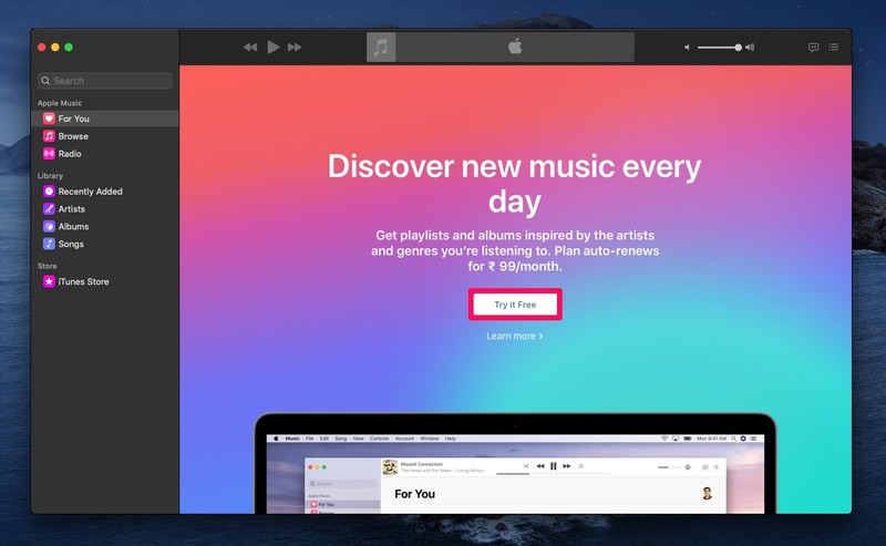 如何在 Mac 上订阅 Apple Music