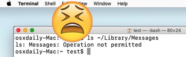 修复 Mac 中不允许的操作终端错误操作系统