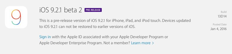 哇 iOS 9.2。 1 测试版 2 不可思议” />  </p>
<p>Apple 发布了适用于 iPhone、iPad 和 iPod touch 的全新 iOS 9.2.1 第二个测试版。新版本于 13D14 发布，现在可供参与开发者测试版和公共测试版计划的用户使用。</p>
<p>那些想要安装 iOS 9.2.1 beta 2 的人可以通过运行之前 iOS 9.2.1 beta 的兼容设备上的软件更新机制来安装。 </p>
<p>如果您目前没有运行测试版但想尝试一下，任何用户都可以注册参与 iOS 公共测试版计划，但并不特别推荐，因为众所周知，测试版软件比稳定版软件问题更多。此外，Apple 开发人员计划中的用户可以在 Apple iOS 开发人员中心网站上找到适合其设备的版本。在尝试在设备上安装测试版软件之前，请始终备份设备，并且最好不要将测试版系统软件安装到主设备上，因为它可能会变得不太可靠。 </p>
<p>预计 iOS 9.2.1 中不会有特定的功能或更改，这表明该版本将主要关注错误修复和移动操作系统的改进。 </p>

			<div class=