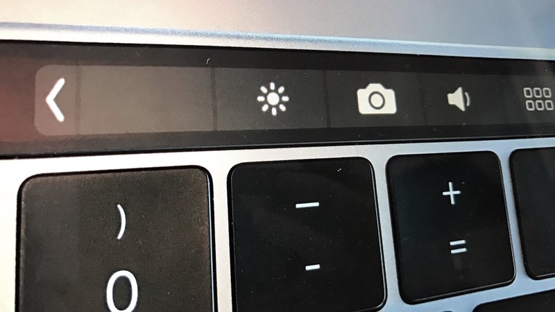 Mac 上的触控栏空白按钮