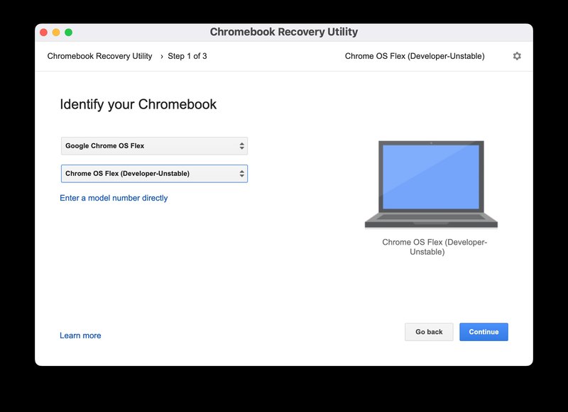 选择 Chrome OS Flex 