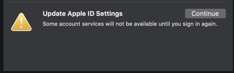 在 Mac OS Catalina 中更新 Apple ID 设置消息