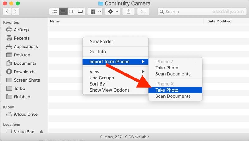 如何在 Mac 上通过 Finder 使用 Continuity Camera