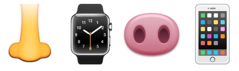 为 Apple Watch 和 iPhone 输入使用鼻子