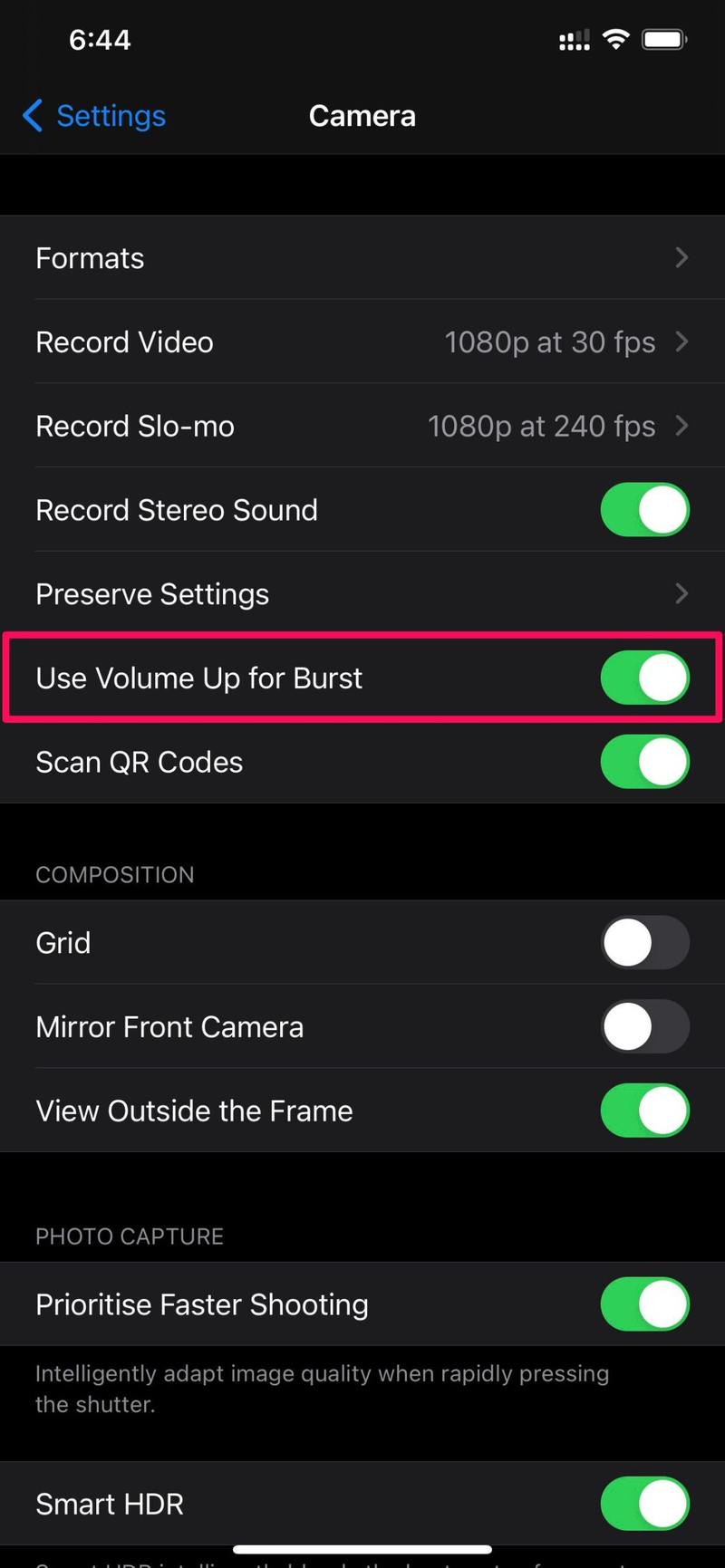 如何在 iPhone 和 iPad 上为相机连拍和 QuickTake 视频使用音量按钮