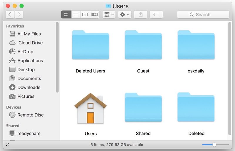 在 Mac 中更改用户主文件夹名称 