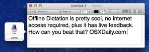 Mac OS X 中的听写动作，将语音转换为文本