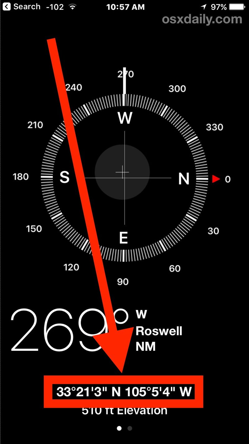 在 iPhone 上使用 Compass 查看 GPS 坐标