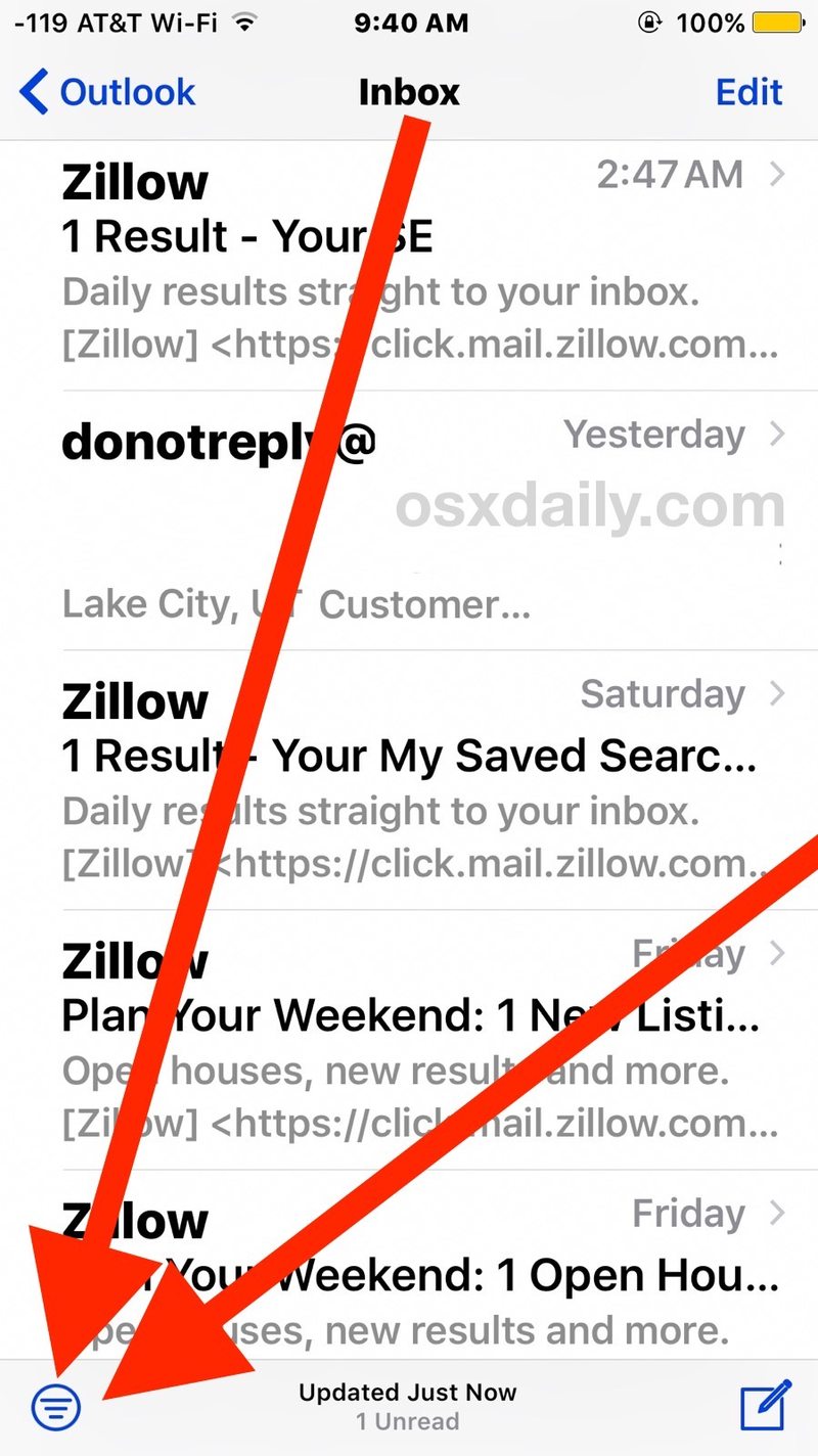 在 iOS 中轻松查看未读邮件