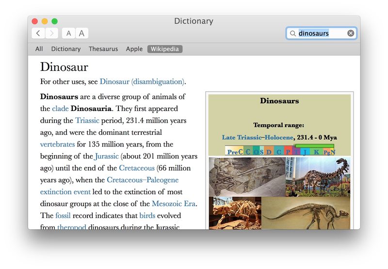 Mac OS X 中的维基百科