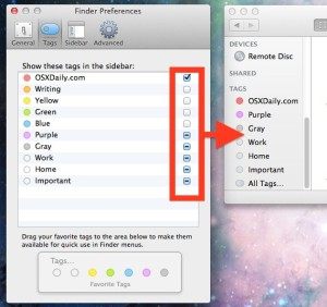 控制面板在 Mac 边栏中隐藏和显示特定标签