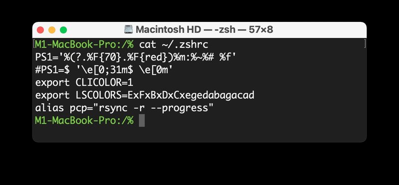 zshrc 文件在 Mac 上的位置