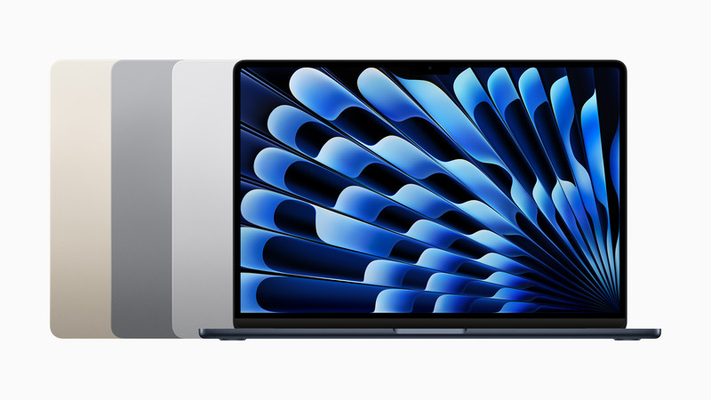 新款 15 英寸 MacBook Air 的颜色方案