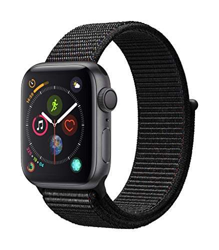 Apple Watch Series 4（GPS，40 毫米）- 深空灰色铝制表壳，黑色运动循环