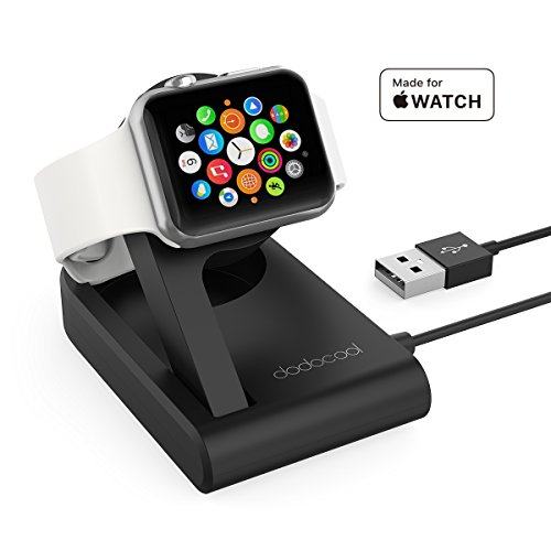 Apple Watch 充电器，dodocool [MFi 认证] Apple Watch 支架可折叠磁性充电底座，床头柜模式，适用于 38 毫米/42 毫米 Apple Watch Series 3/Series 2/Series 1，3 英尺电缆