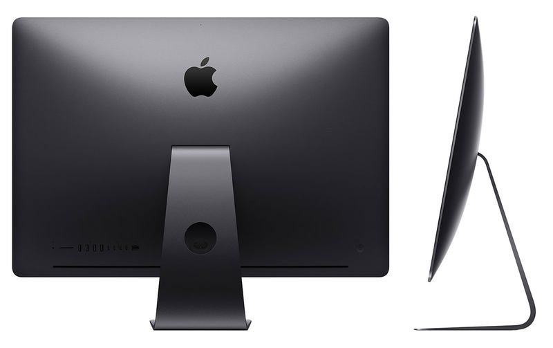Apple iMac Pro 黑色背面和侧面视图