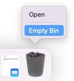 清空垃圾箱 (Bin) Mac