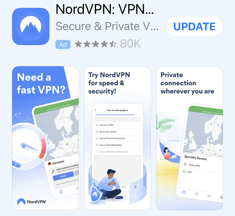 Nord VPN 应用商店