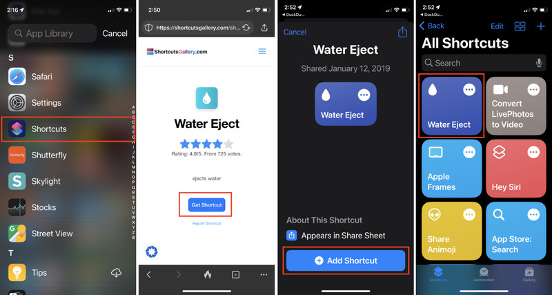 Water Eject iPhone 快捷方式安装