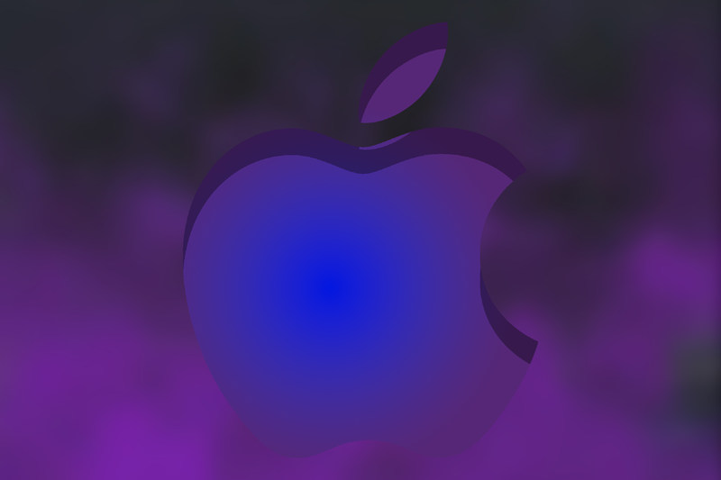 Apple 标志紫色烟雾