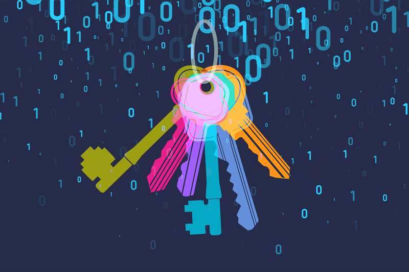 钥匙链/钥匙圈上的钥匙/密码管理/二进制代码覆盖
