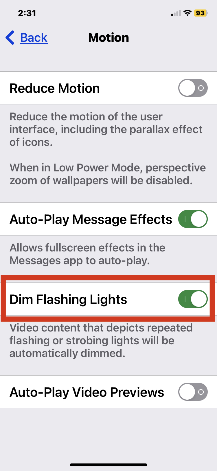 自动调暗视频中的闪光灯和频闪灯iPhone 和 iPad