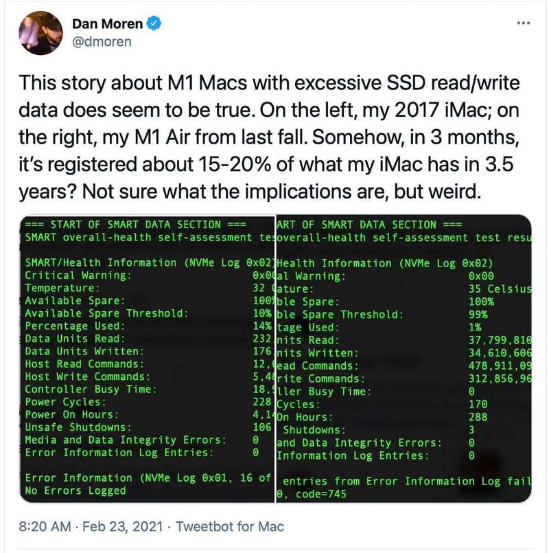 dmoren twitter m1 mac固态硬盘