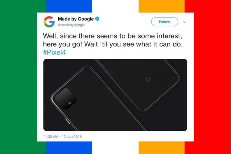 google Pixel 4 tweet