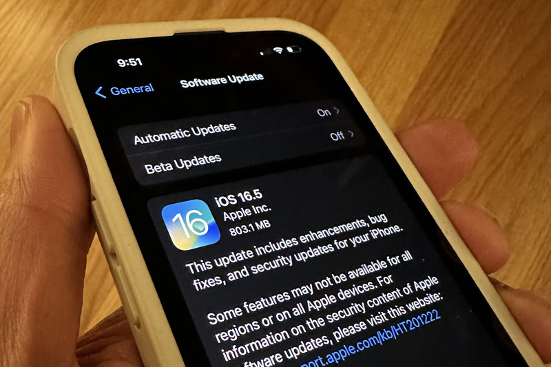 iOS 16.5 更新屏幕