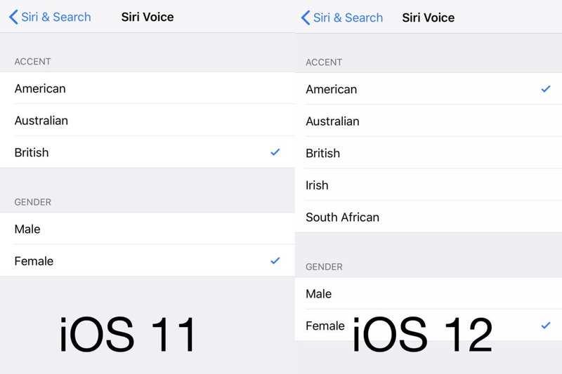 ios12 Siri 语音比较