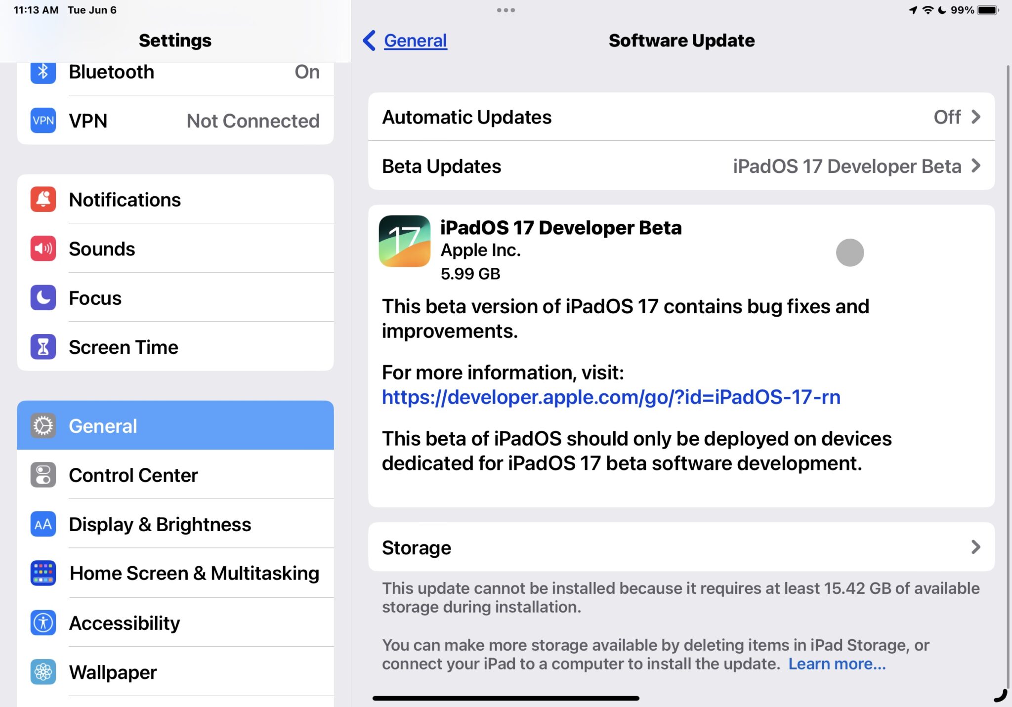 如何安装 iPadOS 17 开发者测试版iPad