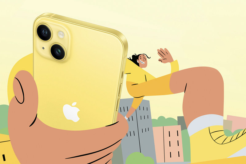iPhone 14 黄色绘图