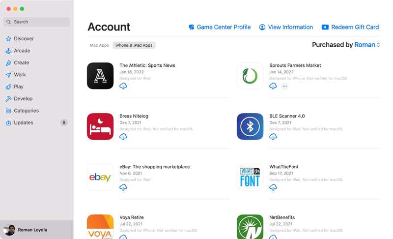 App Store 购买的应用程序