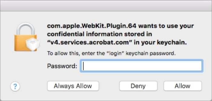 mac911 adobe 钥匙串请求