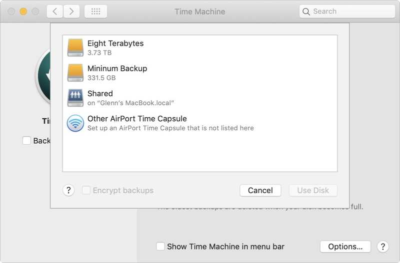 mac911 时间机器共享首选项