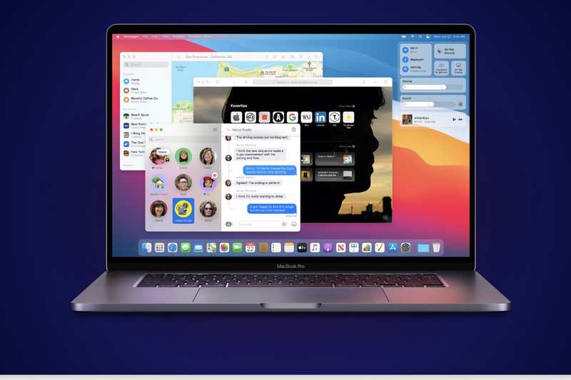 macbook big sur 蓝色背景