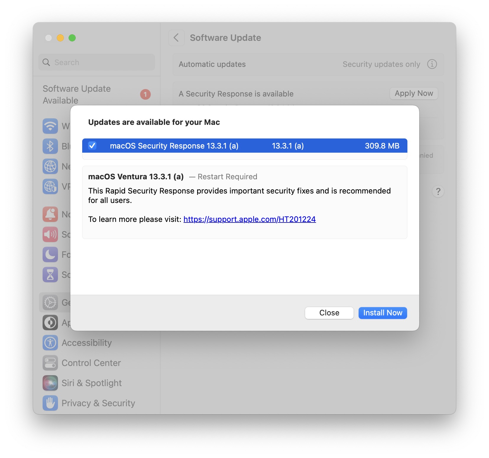 MacOS 安全响应更新