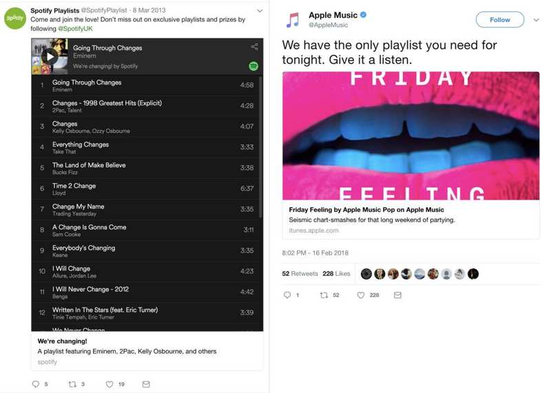 播放列表共享 Apple Music Spotify